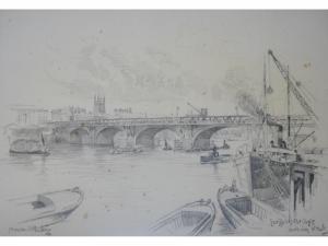 PENTON Howard 1900,LONDON BRIDGE, LOOKING WEST,Lawrences GB 2016-04-15