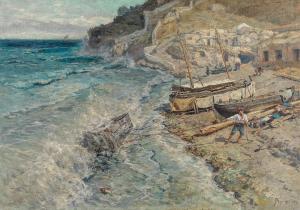 Pepino Anton Josef 1863-1921,On the Neapolitan Coast,1891,Palais Dorotheum AT 2019-09-18