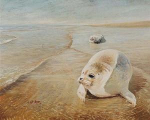 PEPPER Hubert 1900-1900,Seals on the beach,1969,Mallams GB 2016-06-22