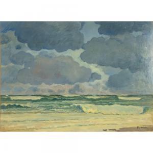 PERADON Pierre Edmond 1893-1981,COURSEULLES, LA MER ET LES NUAGES,Herbette FR 2024-01-18