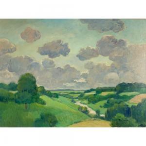 PERADON Pierre Edmond 1893-1981,PAYSAGE NORMAND AU PRINTEMPS,Herbette FR 2024-01-18