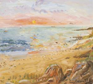 PERCEVAL Celia 1949,Sunset Seascape,Leonard Joel AU 2023-09-18