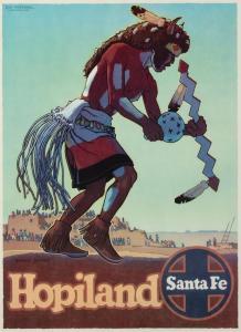 PERCEVAL Don Louis 1908-1979,Buffalo Dancer (Hopiland),Santa Fe Art Auction US 2024-03-13