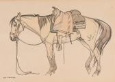 PERCEVAL Don Louis 1908-1979,Profile of Horse with Saddle,Altermann Gallery US 2018-01-18