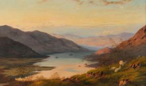 PERCY 1895-1961,LOCH AT SUNSET,Ross's Auctioneers and values IE 2024-01-24