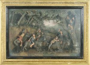 PERCY Samuel 1750-1820,A humorous scene involving six young men riding do,Hindman US 2009-05-05