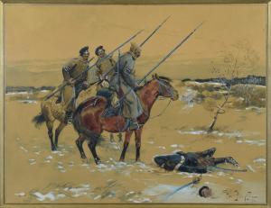 PERDZYŃSKI Jan 1869-1902,Patrol kozacki,1896,Rempex PL 2023-11-15