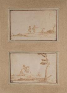 PERELLE Nicolas 1631-1695,Deux scènes de genre,Pestel-Debord FR 2022-01-24