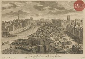 PERELLE Nicolas 1631-1695,Le Pont Notre-Dame et le quai Pelletier,Ader FR 2018-12-05