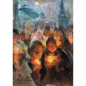 PERELMANN Iosif Yankelevich 1876,after the easter vigil,1907,Sotheby's GB 2003-05-21