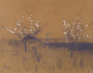 PEREPLETCHIKOFF Wladimir Wassiliew 1863-1918,Blooming trees,1889,Sovcom RU 2024-04-02