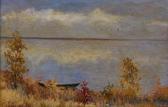 PEREPLIOTCHIKOV VLADIMIR VASILIEVICH 1863-1918,Afternoon Light on the River, Autum,Shapiro Auctions 2015-12-12