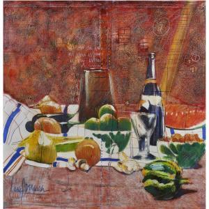 PEREZ BECERRA Alejandro 1944,Still Life with Champagne,1980,Clars Auction Gallery US 2021-09-17