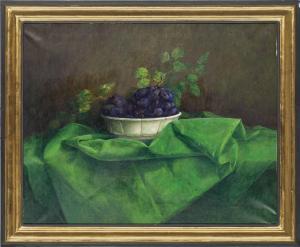 PEREZ Paco 1996,A dish of damsons on green cloth,Christie's GB 2013-05-01