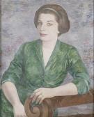 PEREZ RUBIO Timoteo 1896-1977,retrato de mujer en verde,Subastas Segre ES 2006-02-07