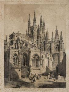 PEREZ VILLAAMIL Genaro 1807-1854,Vista exterior de la catedral de Burgos,Goya Subastas ES 2018-07-26