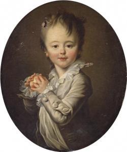 PERILLON FRANCOIS SIMON 1743-1804,Portrait d'un enfant tenant une pomme,1789,Christie's 2007-11-21