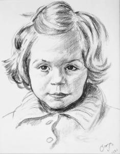 PERKINS Christopher 1891-1968,Artist's Daughter Rachel,1934,International Art Centre NZ 2018-02-20