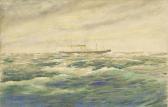 PERKINS G.B 1800-1900,Steamship in colorful rough seas,Eldred's US 2007-07-19