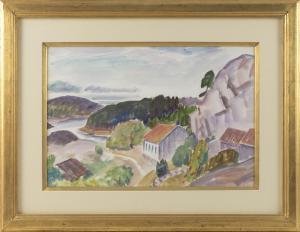 PERKINS HARLEY MANLIUS 1883-1964,A bend in the river.,1928,Eldred's US 2020-05-14