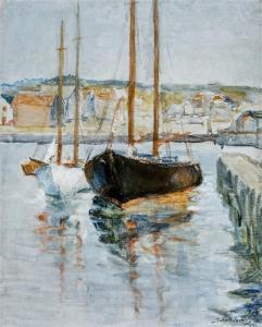 PERKINS John Ure 1875-1968,Sailboats Moored in a Harbor,Weschler's US 2019-04-02