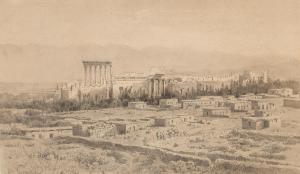 PERKO Anton 1833-1905,The temple of Baalbek in Lebanon,Palais Dorotheum AT 2019-11-06