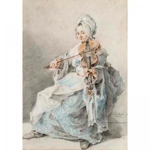 PERKOIS Jacobus 1756-1804,A YOUNG WOMAN PLAYING THE VIOLIN,1777,Sotheby's GB 2006-10-31