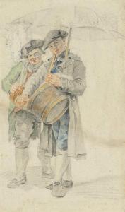 PERKOIS Jacobus,Double portrait of the drummers J.A. Matot and J. ,1777,Christie's 2016-12-07