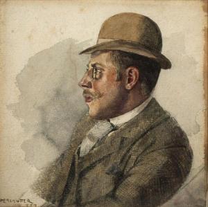 PERLMUTTER Isaac 1866-1932,Autoportrait,1889,Aguttes FR 2020-04-13