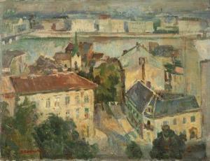 PERLMUTTER Isaac 1866-1932,The Old Quarter of Budapest,Tiroche IL 2021-03-13