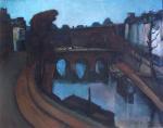 PERLROTT CSABA Vilmos 1880-1955,The Bridge over the Seine,1909-10,Gilden's Art Gallery GB 2010-03-24