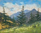 PERLUSZ Gyula 1896-1944,Pine Forest,Pinter HU 2020-08-15