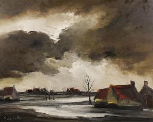PERMEKE Paul 1918-1990,Paysage d'hiver,Campo & Campo BE 2023-10-24