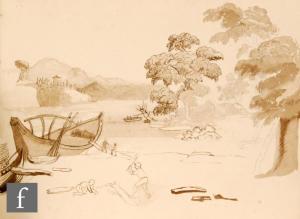 PERNOT Francois Alexandre 1793-1865,An extensive river landscape with,Fieldings Auctioneers Limited 2021-01-14