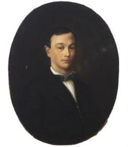PEROV Vassily Grigoriévitch 1834-1882,A young gentleman portrayed en face,Bruun Rasmussen 2018-12-03