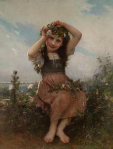 PERRAULT Leon Jean Basile 1832-1908,A Crown of Wildflowers,1887,Sotheby's GB 2023-01-26