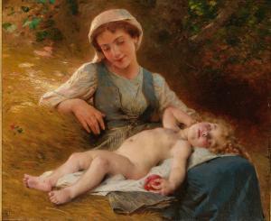 PERRAULT Leon Jean Basile 1832-1908,Fast Asleep,1896,Sotheby's GB 2023-01-26