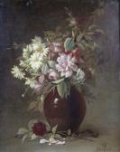 PERRET Aime 1847-1927,VASE DE FLEURS,Pillon FR 2010-06-20