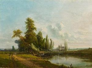 PERRET Henri François 1825,French Riverscape,1850,Van Ham DE 2017-05-19