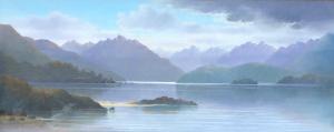 PERRETT John Douglas 1859-1937,Lake and Mountain Scene,International Art Centre NZ 2023-02-13