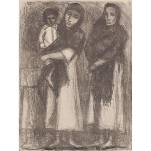 PERRI Frank 1918-1999,Two Women and a Child,1950,Ripley Auctions US 2019-07-20