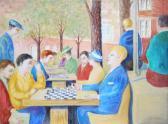 PERRI Joseph G,Chess Players in Washington Park,Ro Gallery US 2011-06-29