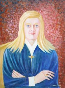 PERRI Joseph G,Girl with Yellow Hair and Blue Dress,Ro Gallery US 2012-06-27