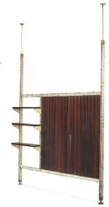 PERRIAND Charlotte 1903-1999,A PADOUK AND PAINTED STEEL ROOM DIVIDER, CIRCA 1,1952 circa,Christie's 2007-06-05