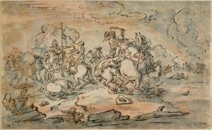 PERRIER LE BOURGUIGNON François 1590-1650,A cavalry battle,Galerie Koller CH 2024-03-22