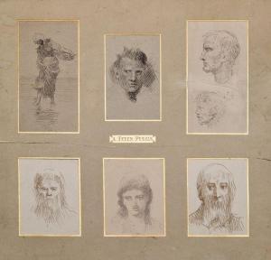 PERRIN Alfred Feyen 1838-1918,Six portraits d'homme,Neret-Minet FR 2020-09-23