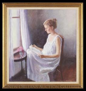 PERRIN Dennis 1950,Portrait of a Woman, the Artist's Wife,New Orleans Auction US 2016-01-23