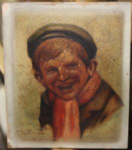 PERRIN John W,Head and Shoulders Portrait of a Laughing Boy,1911,Tooveys Auction GB 2014-07-16