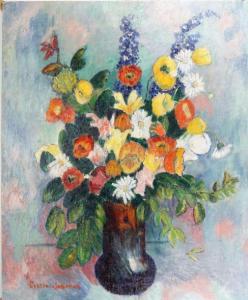 PERRIN MAXENCE Henri 1872-1944,Bouquet de fleurs,Yann Le Mouel FR 2017-05-17