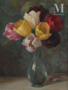 PERRON Charles Clement 1893-1958,Bouquet de tulipes,Millon & Associés FR 2021-12-16